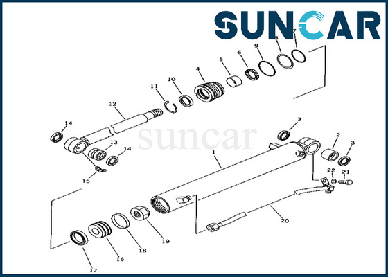 21X6302030 21X-63-02030 Bucket Cylinder Seal Kit Fits PC38UU-1 Komatsu Bucket Cylinder Sealing Kit