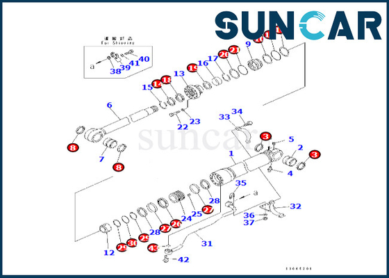 Buy Komatsu 7079967870 707-99-67870 Boom Cylinder Repair Seal Kit Fits PC400LC-8 PC400-8 PC400-8R online manufacture
