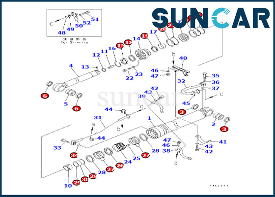 Buy 707-99-77140 7079977140 Arm Cylinder Seal Kit Komatsu Fits PC300LL-7E0 PC350LL-7E0 PC390LL-10 online manufacture