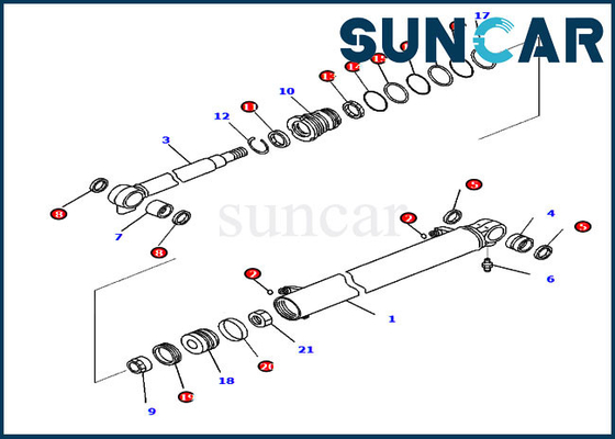 Buy PC35MR-5 PC35MR-3 707-98-26070 Boom Cylinder Seal Repair Kit Komatsu Sealing Kits online manufacture