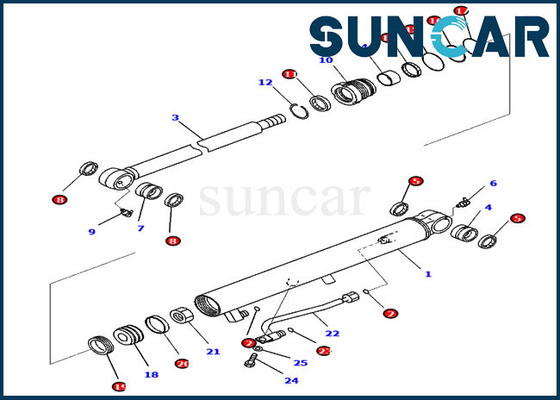 Buy Excavator PC35MR-3 PC30MR-3 707-98-14920 Komatsu Bucket Seal Repair Kit Hydraulic Cylinder online manufacture