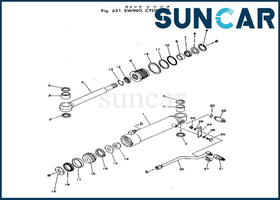 Buy Swing Cylinder Seal Kit Swing Cylinder Sealing Kit 20T-63-86103 20T6386103 Komatsu Fits PC40-1 online manufacture
