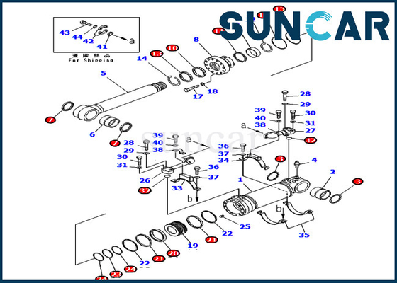 Buy 707-99-47800 7079947800 Bottom Dump Cylinder Seal Kit Service Kits Fits For PC400-7E0 PC400LC-8 Komatsu online manufacture