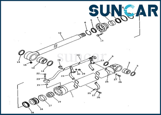 Buy 208-63-74100 2086374100 Bucket Cylinder Seal Kit Komatsu Fits PC400-3 PC400LC-3 Bucket Cylinder Repair Kit online manufacture