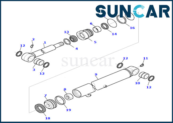 Buy 878000540 Komatsu Bucket Cylinder Seal Kit For PC45R-8 High-quality Bucket Cylinder Repair Kit online manufacture