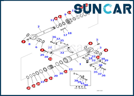 Buy Bucket Cylinder Repair Kit 707-99-72070 7079972070 Komatsu Bucket Cylinder Seal Kit For PC490LC-10 PC490-10 online manufacture