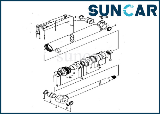 Buy Arm Cylinder Seal Kit Komatsu YM172151-72020 YM17215172020 For PC50FR-1 Arm Cylinder Sealing Kit online manufacture