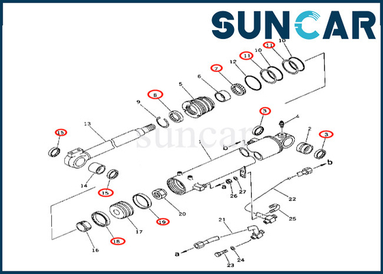 High-quality 707-98-34120 7079834120 For PC50UU-2 PC50UU-1 Boom Cylinder Seal Kit Komatsu