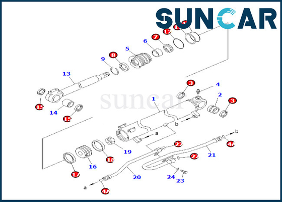 Buy High-quality 707-98-30700 7079830700 Boom Cylinder Seal Kit For PC58UU-3 Komatsu Boom Cylinder Service Kit online manufacture