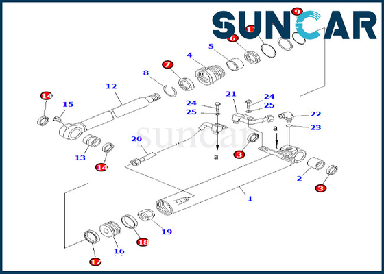 Buy 707-98-26120 7079826120 Bucket Cylinder Seal Kit Fits PC50UG-2 Komatsu Bucket Cylinder Repair Kit online manufacture