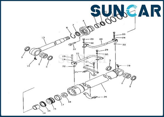 Buy 201-63-02010 2016302010 Boom Cylinder Seal Kit Komatsu For PC60-5 PC60L-5 Boom Cylinder Seal Repair Kit online manufacture