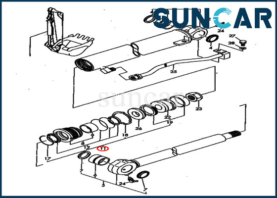 YM172164-72360 YM17216472360 Bucket Cylinder Seal Kit Fits For Komatsu PC40FR-1 Model Sealing Kit