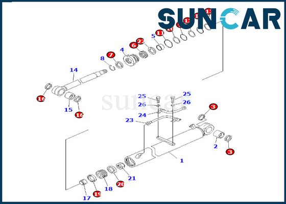 707-99-36660 7079936660 Komatsu Boom Cylinder Seal Kit For PC60-7 Boom Cylinder Service Kit