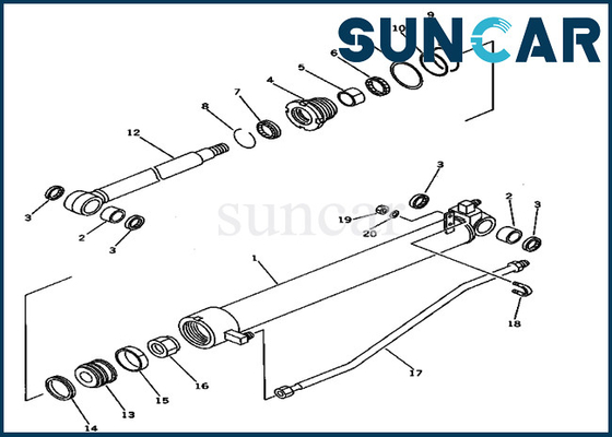 Arm Cylinder Seal Kit 20T-63-02021 20T-63-02021 Fits For PC40-5 Model Komatsu Service Kit