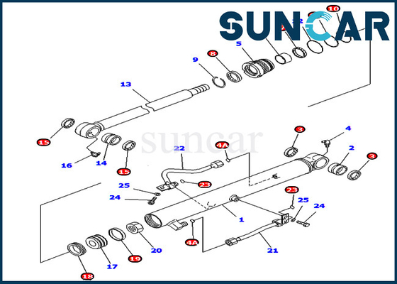 Buy 707-98-15740 7079815740 Komatsu Oil Seal Kit For Bucket Cylinder PC40MR-1 PC40MRX-1 Inner Parts online manufacture