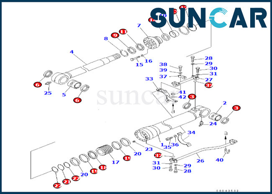 Remover Cylinder Seal Kit 707-99-46030 7079946030 Komatsu Fits PC600-8 PC600LC-8 Remover Cylinder Sealing Kit