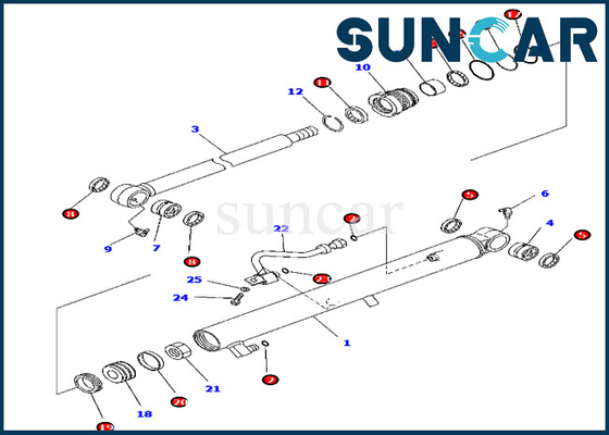 Buy Komatsu Arm Seal Repair Kits 707-98-15770 7079815770 PC45MR-3 Excavator Cylinder Service Parts online manufacture