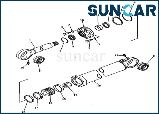 Buy PC650-1 Komatsu Bucket Oil Seal Kit 209-63-76500 2096376500 Cylinder Replacement Sealing Kits online manufacture