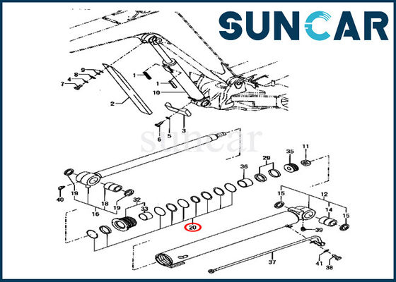 Buy Boom Cylinder Repair Seal Kit YM172187-72250 YM17218772250 Komatsu Models PC70FR-1 Service Parts online manufacture
