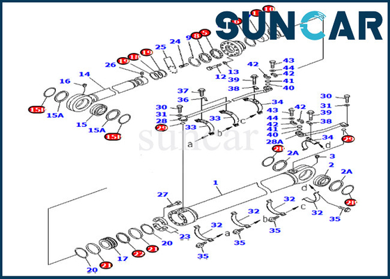 707-99-78730 7079978730 Arm Cylinder Seal Kit Repair Kits For Overseas Version PC750-7 PC750-6 Komatsu