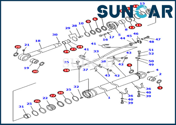 707-99-68660 Arm Repair Seal Kit Hydraulic Cylinder For PC750SE-7 PC800-7 Komatsu Overseas Version