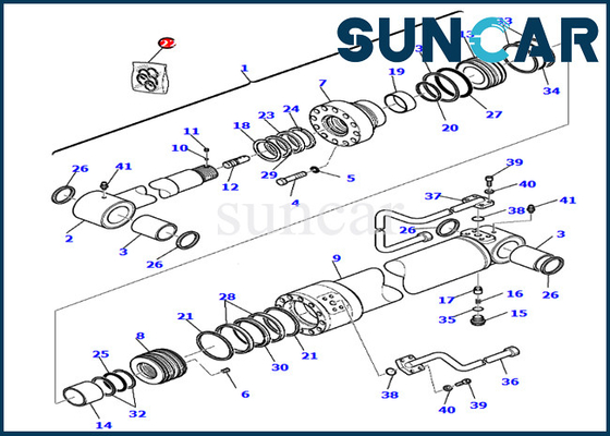 707-99-27740 7079927740 Arm Cylinder Oil Seal Kit For 2-Piece Boom Model PC75R-2 PW75R-2 Komatsu