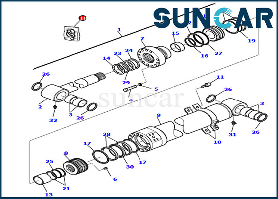 Sealing Kit 707-99-37710 7079937710 Boom Cylinder Service Kit Fits For PC75R-2 PW75R-2 Komatsu Parts