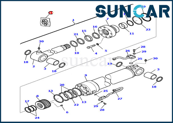 Komatsu 707-99-27390 7079927390 Bucket Replacement Seal Kit PC75R-2 PW75R-2 Cylinder Repair Kits