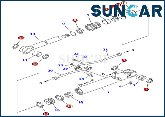 707-98-43210 7079843210 Boom Cylinder Seal Kit Fits Komatsu PC75UD-2 PC75UU-3 Excavator Inner Parts