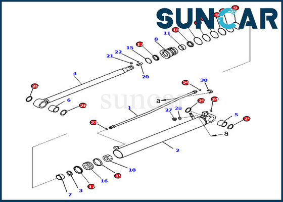 721-98-00680 7219800680 Arm Sealing Kit PC78US-10 Excavator Komatsu Cylinder Repair Seal Kit