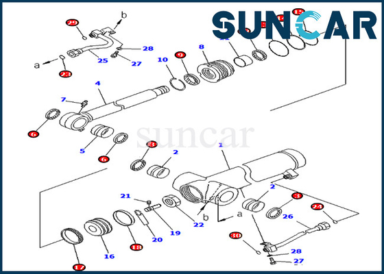 707-98-36720 Arm Sealing Kit 7079836720 PC78UU-6 PC78UU-8 Komatsu Cylinder Seal Repair Kits