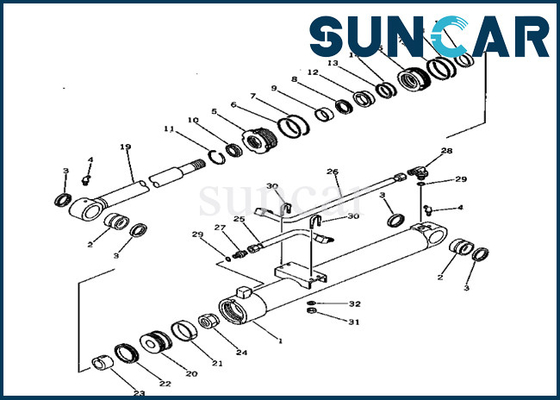 20X-63-56300 Boom Cylinder Oil Seal Kit 20X6356300 Wear Resistance PC80-1 Komatsu Excavator Service Parts