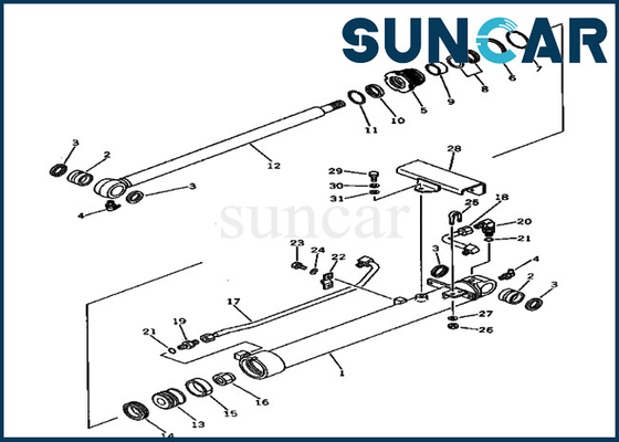 Replacement Kit 20X-63-76300 20X6376300 Bucket Cylinder Seal Kit Fits For Komatsu Model PC80-1