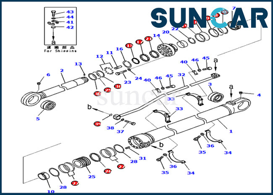 7079976390 Arm Oil Seal Kit 707-99-76390 Cylinder Seal Repair Kit For PC800-8E0 PC800LC-8E0 Komatsu