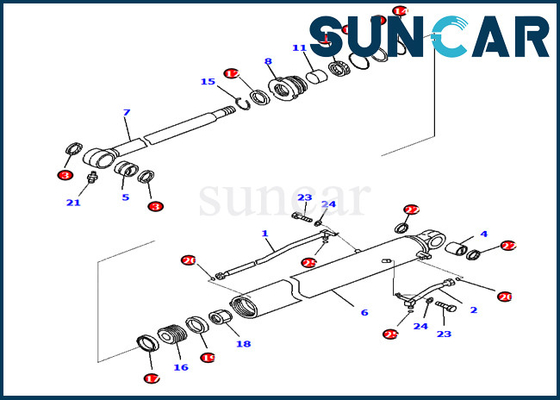 707-98-30720 Bucket Cylinder Oil Seal Kit 7079830720 PC88MR-10 PW98MR-10 Komatsu Service Parts