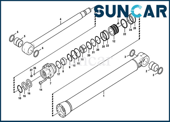 VOE14612140 14612140 Bucket Sealing Kit EC700B EC750D SUNCARVO.L.VO Hydraulic Cylinder Repair Seal Kit