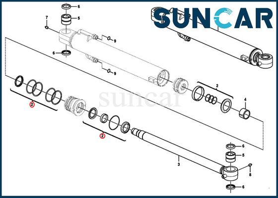 Boom Seal Kits VOE15016598 VOE 15016598 EC35C ECR48C SUNCARVO.L.VO Hydraulic Cylinder Replacement Kits