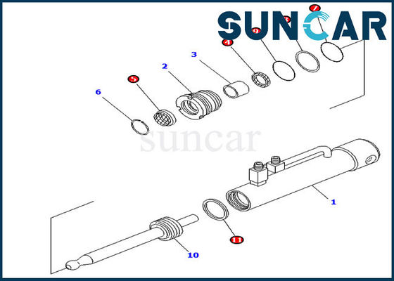 D275A-5 D275A-2 Komatsu Cylinder Seal Kits 707-98-11020