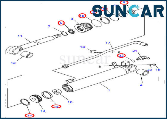 707-98-23080 Trimming Cylinder Repair Seal Kit For Bulldozer D31E-20 D31P-20 Komatsu