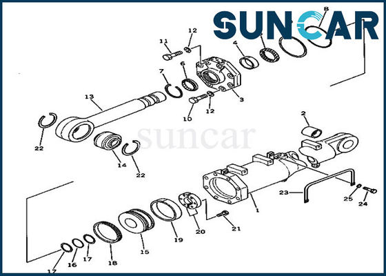 707-98-56610 Blade Lift Seal Kits Cylinder Repair Kit Fits D375A-2 Komatsu Bulldozer