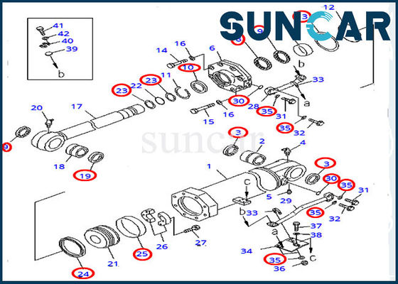 707-99-74440 Service Kit Komatsu Cylinder Seal Repair Kit Fits D375A-3 D375A-5 Bulldozer