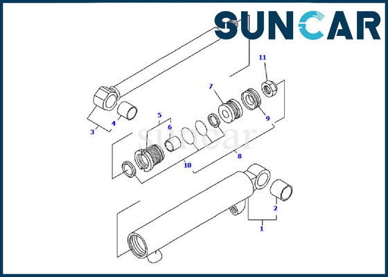 YM172186-72580 Komatsu Service Kit PC09FR-1 Equipment Models Bucket Cylinder Seal Kit