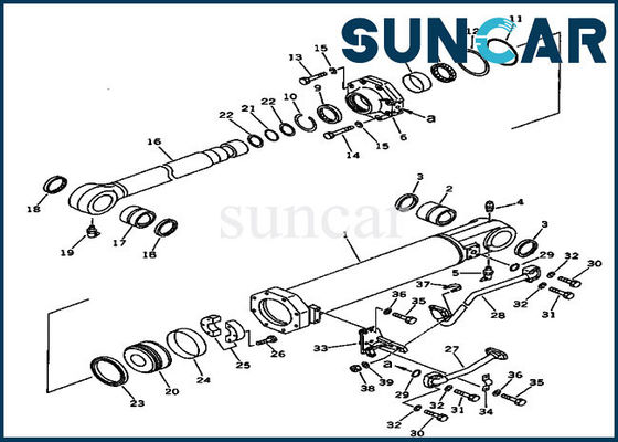 Wear Resistance 707-99-74100 Komatsu Ripper Sealing Kit Tilt Cylinder Repair Kits