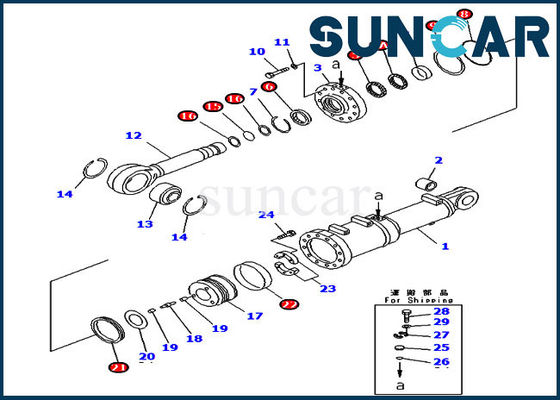 707-99-81010 Blade Tilt 7079981010 Komatsu Cylinder Seal Repair Kit For Pitch Dozer