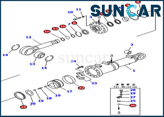 Pitch Dozer 707-99-81020 Komatsu Replacement Cylinder Seal Kits Blade Tilt Service Kit