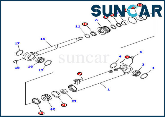 707-99-24930 Komatsu Angle Cylinder Kits Overseas Version Bulldozer Seal Repair Kit