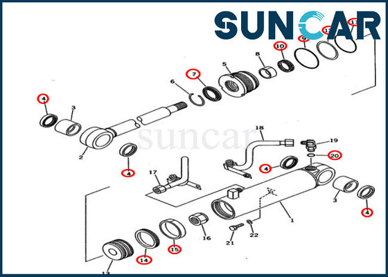 707-98-34510 7079834510 Cylinder Sealing Kit Replacement Kits For D40PF-5 Komatsu