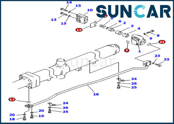 707-99-67430 Blade Lift Sealing Kit Cylinder Service Kit Fits D475A-3 D475A-2 Komatsu