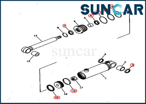 707-98-22070 7079822070 Pin Puller Cylinder Seal Kits For D575A-3 D575A-3-M Komatsu