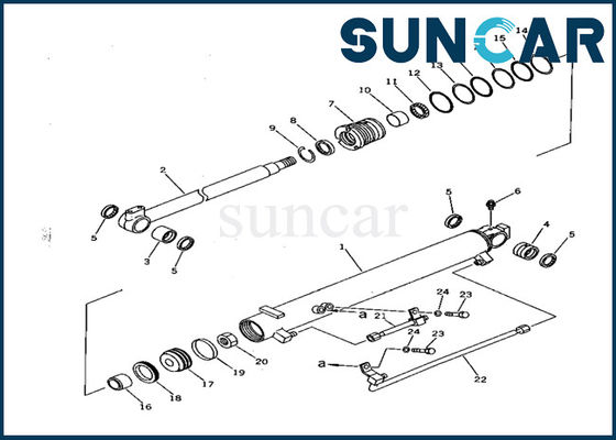 Excavator Sealing 707-98-22020 Blade Tilt Cylinder Seal Kits PC28UU Komatsu Service Kit